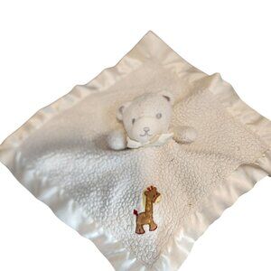 Tiddliwinks Teddy Bear Giraffe Cream Baby Security Blanket Lovey Rattle Sherpa